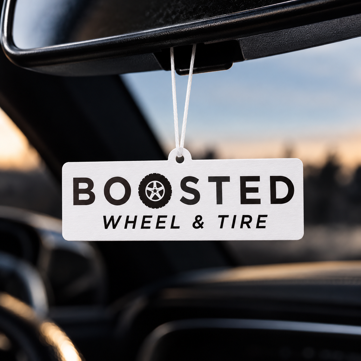 Boosted Wheel And Tire Air Freshener (Black Ice)