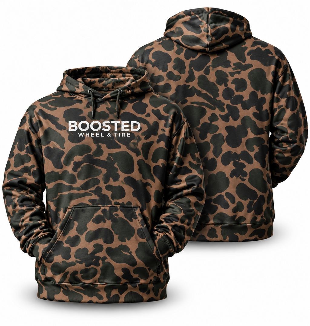 Boosted Wheel And Tire Duck Camo Hoodie